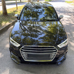 Carbonteile Tuning Frontlippe Spoiler Lippe Schwert Frontspoiler ABS Glanz für AUDI S3 + A3 8V S-Line Sportback Facelift - 4010