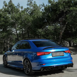 Carbonteile Tuning Heckdiffusor Diffusor ABS Glanz für AUDI S3 + A3 8V S-Line Limousine Facelift - 4011