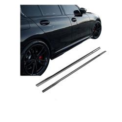 Carbonteile Tuning Sideskirts Seitenschweller Ansätze ABS schwarz glänzend passend für BMW 3er G20 G21 mit MPaket - 4015