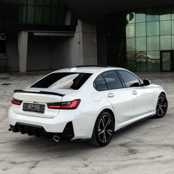 Carbonteile Tuning Sideskirts Seitenschweller Ansätze ABS schwarz glänzend passend für BMW 3er G20 G21 mit MPaket - 4015