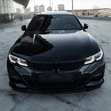 Carbonteile Tuning Frontlippe Lippe Schwert Frontspoiler Spoiler ABS Glanz für BMW 3er G20 G21 Vorfacelift mit MPaket - 4016
