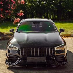Carbonteile Tuning Frontlippe Lippe Schwert Spoiler ABS Glanz für Mercedes Benz CLA Klasse C118 W118 CLA45 AMG - 4020