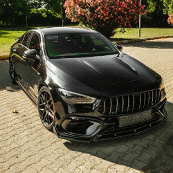 Carbonteile Tuning Frontlippe Lippe Schwert Spoiler ABS Glanz für Mercedes Benz CLA Klasse C118 W118 CLA45 AMG - 4020