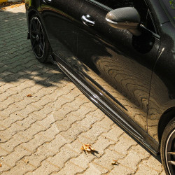Carbonteile Tuning Sideskirts Seitenschweller Ansätze ABS schwarz glänzend passend für Mercedes Benz CLA Klasse C118 W118 CLA...