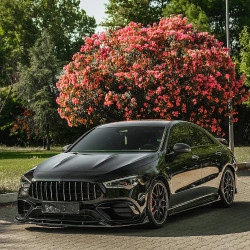 Carbonteile Tuning Sideskirts Seitenschweller Ansätze ABS schwarz glänzend passend für Mercedes Benz CLA Klasse C118 W118 CLA...