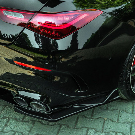 Carbonteile Tuning Hecksplitter Heckansatz Flaps Diffusor ABS schwarz glänzend passend für Mercedes Benz CLA Klasse C118 W118...