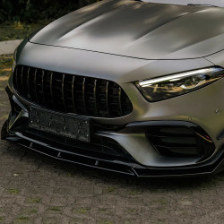 Carbonteile Tuning Frontlippe Lippe Schwert Spoiler ABS Glanz für Mercedes Benz A Klasse W177 V177 A45 AMG Facelift - 4023