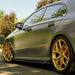 Carbonteile Tuning Sideskirts Seitenschweller Ansätze ABS schwarz glänzend passend für Mercedes Benz A Klasse W177 V177 A45 A...