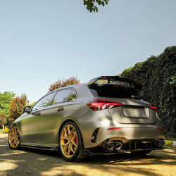 Carbonteile Tuning Sideskirts Seitenschweller Ansätze ABS schwarz glänzend passend für Mercedes Benz A Klasse W177 V177 A45 A...