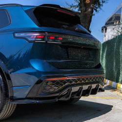 Carbonteile Tuning Heckspoiler Lippe Spoiler Flaps Aufsatz ABS Glanz Schwarz passend für Volkswagen Tiguan Mk3 2024+ RLine - ...