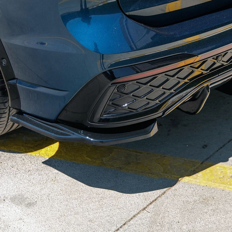 Carbonteile Tuning Hecksplitter Heckansatz Flaps Diffusor ABS schwarz glänzend passend für Volkswagen Tiguan Mk3 2024+ RLine ...