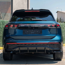 Carbonteile Tuning Diffusor Heckdiffusor Heck Ansatz ABS Glanz Schwarz passend für Volkswagen Tiguan Mk3 2024+ RLine - 4034