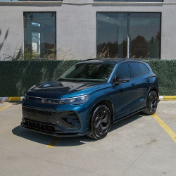 Carbonteile Tuning Frontlippe Lippe Schwert Frontspoiler Spoiler ABS Glanz Schwarz passend für Volkswagen Tiguan Mk3 2024+ RL...