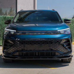 Carbonteile Tuning Frontlippe Lippe Schwert Frontspoiler Spoiler ABS Glanz Schwarz passend für Volkswagen Tiguan Mk3 2024+ RL...