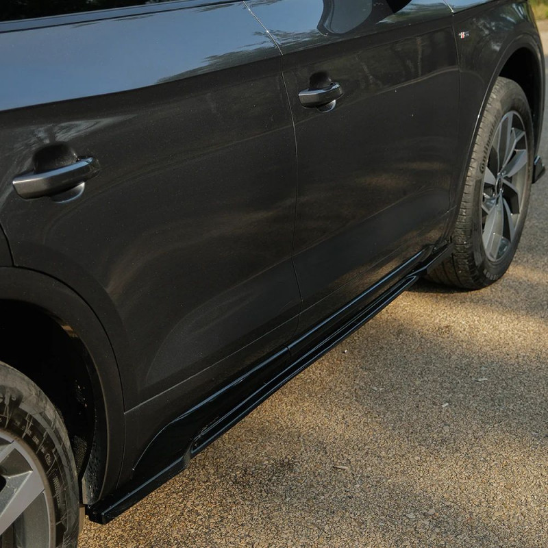Carbonteile Tuning Seitenschwelleransatz Sideskirt Extension ABS passend für AUDI SQ5 + Q5 FY SLine SUV Mk2 Facelift - 4037