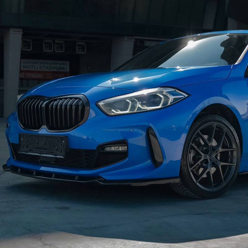 Carbonteile Tuning Frontlippe Lippe Schwert Frontspoiler Spoiler ABS Glanz für BMW 1er F40 mit MPaket + M135 - 4045