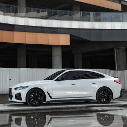 Carbonteile Tuning Sideskirts Seitenschweller Ansätze ABS schwarz glänzend passend für BMW 4er G26 Gran Coupe - 4050