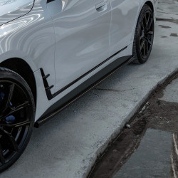 Carbonteile Tuning Sideskirts Seitenschweller Ansätze ABS schwarz glänzend passend für BMW 4er G26 Gran Coupe - 4050