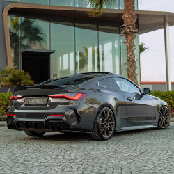 Carbonteile Tuning Heckdiffusor Diffusor Heck Ansatz ABS schwarz glänzend passend für BMW 4er G22 G23 Coupe Cabrio - 4052