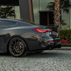 Carbonteile Tuning Heckdiffusor Diffusor Heck Ansatz ABS schwarz glänzend passend für BMW 4er G22 G23 Coupe Cabrio - 4052