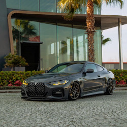 Carbonteile Tuning Sideskirts Seitenschweller Ansätze ABS schwarz glänzend passend für BMW 4er G22 G23 Coupe Cabrio - 4055