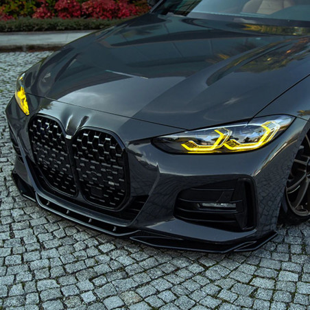 Carbonteile Tuning Frontlippe Lippe Schwert Frontspoiler Spoiler ABS Glanz für BMW 4er G22 G23 Coupe Cabrio - 4056