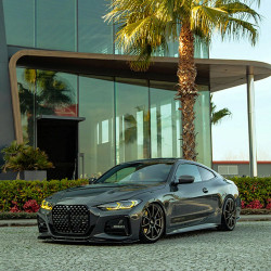 Carbonteile Tuning Frontlippe Lippe Schwert Frontspoiler Spoiler ABS Glanz für BMW 4er G22 G23 Coupe Cabrio - 4056