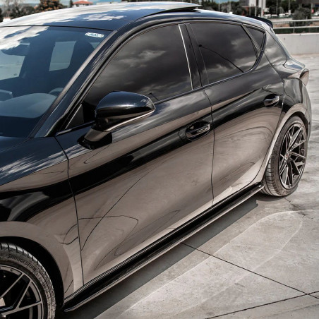 Carbonteile Tuning Sideskirts Seitenschweller Ansätze ABS schwarz glänzend passend für CUPRA Leon MK1 + Facelift - 4058
