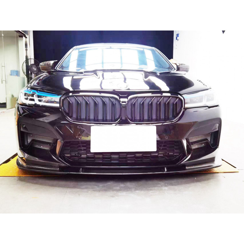 Carbonteile Tuning Frontaufsatz Frontlippe Spoiler Schwert V3 Vollcarbon passend für BMW F90 M5 Facelift - 4061