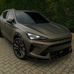 Carbonteile Tuning Frontlippe Spoiler Schwert ABS Schwarz Glänzend passend für Cupra Formentor Mk1 Facelift - 4062