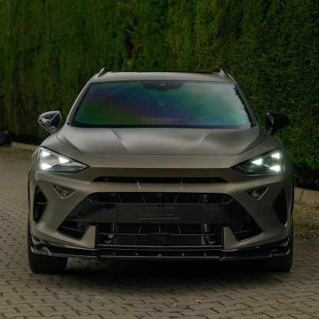 Carbonteile Tuning Frontlippe Spoiler Schwert ABS Schwarz Glänzend passend für Cupra Formentor Mk1 Facelift - 4062