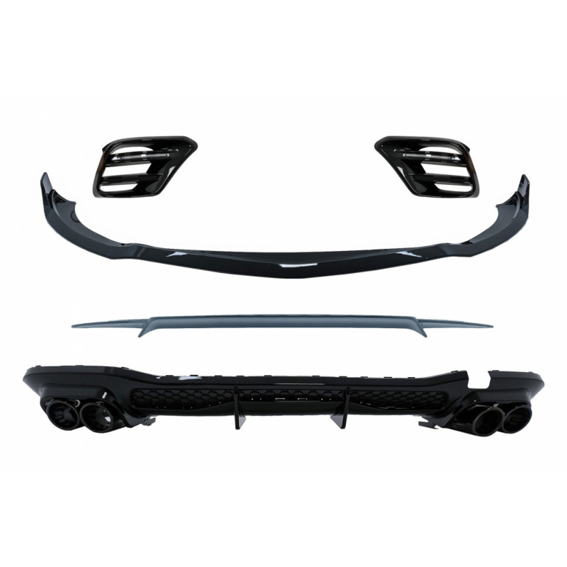 Carbonteile Tuning Bodykit Frontlippe Spoiler Schwert Heckspoiler Lippe Diffusor passend für Mercedes-Benz S-Klasse W223 mit ...