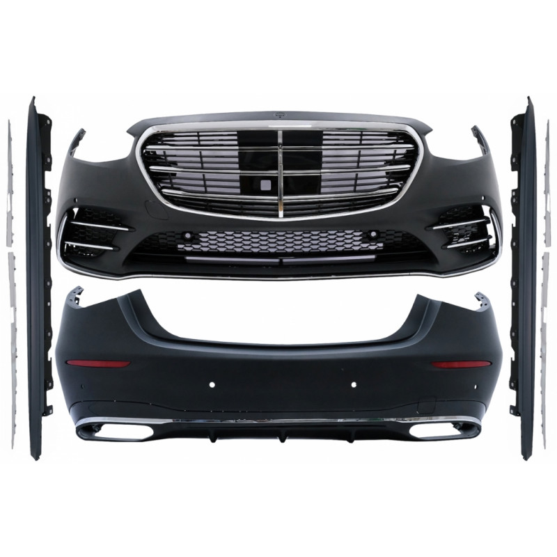 Carbonteile Tuning Bodykit Stoßstange Vorne Hinten Seitenschweller für Mercedes-Benz S-Klasse W223 lang nicht 63 AMG - 4067