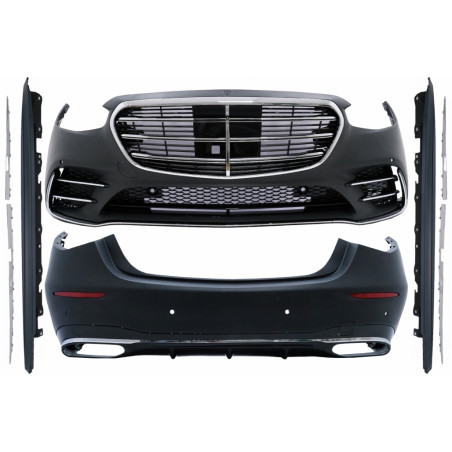 Carbonteile Tuning Bodykit Stoßstange Vorne Hinten Seitenschweller für Mercedes-Benz S-Klasse W223 lang nicht 63 AMG - 4067