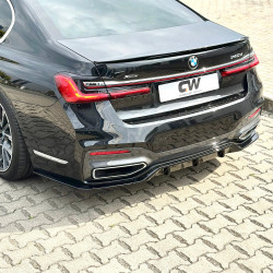 Carbonteile Tuning Heckdiffusor Diffusor Heck Ansatz ABS schwarz glänzend passend für BMW 7er G11 G12 LCI mit MPaket - 4068