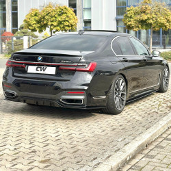 Carbonteile Tuning Heckdiffusor Diffusor Heck Ansatz ABS schwarz glänzend passend für BMW 7er G11 G12 LCI mit MPaket - 4068
