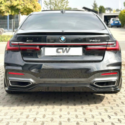 Carbonteile Tuning Heckdiffusor Diffusor Heck Ansatz ABS schwarz glänzend passend für BMW 7er G11 G12 LCI mit MPaket - 4068