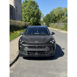 Carbonteile Tuning Frontlippe Spoiler Schwert ABS Schwarz Glänzend passend für Cupra Terramar - 4070