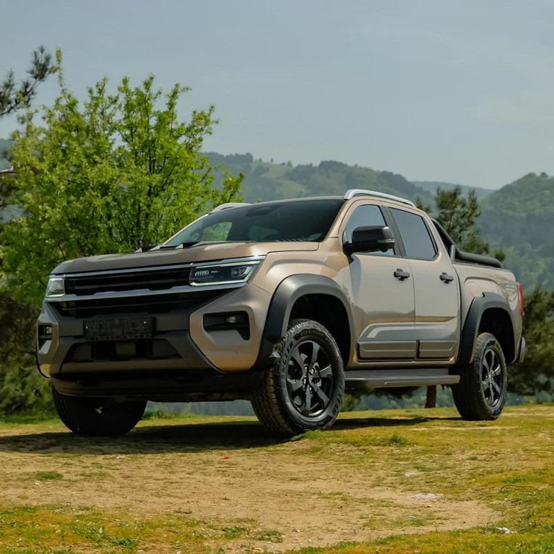 Carbonteile Tuning Kotflügelverbreiterung Ansatz ABS Matt für Volkswagen VW Amarok 2022+ - 4073