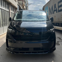 Carbonteile Tuning Frontlippe Lippe Schwert Frontspoiler Spoiler V3 ABS Glanz Schwarz passend für Volkswagen Transporter T7 -...
