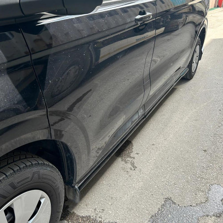 Carbonteile Tuning Sideskirts Seitenschweller Ansätze ABS schwarz glänzend passend für Volkswagen Transporter T7 lang - 4078