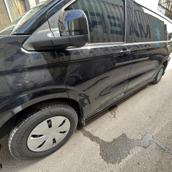 Carbonteile Tuning Sideskirts Seitenschweller Ansätze ABS schwarz glänzend passend für Volkswagen Transporter T7 lang - 4078