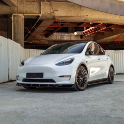 Carbonteile Tuning Frontlippe Lippe Schwert Frontspoiler Spoiler ABS Glanz Schwarz passend für Tesla Model Y - 4081