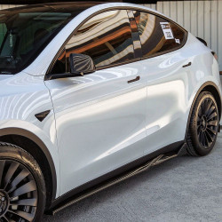 Carbonteile Tuning Sideskirts Seitenschweller Ansätze ABS schwarz glänzend passend für Tesla Model Y - 4082