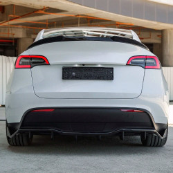 Carbonteile Tuning Heckspoiler Lippe Spoiler Flaps Aufsatz ABS Glanz Schwarz passend für Tesla Model Y - 4083