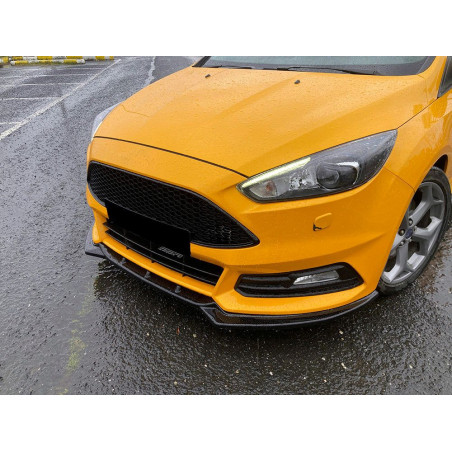 Carbonteile Tuning Frontlippe Lippe Schwert Frontspoiler Spoiler ABS Glanz Schwarz passend für Ford Focus ST Mk3 Facelift - 4086