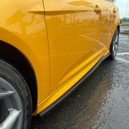 Carbonteile Tuning Sideskirts Seitenschweller Ansätze ABS schwarz glänzend passend für Ford Focus ST Mk3 Hatchback - 4087