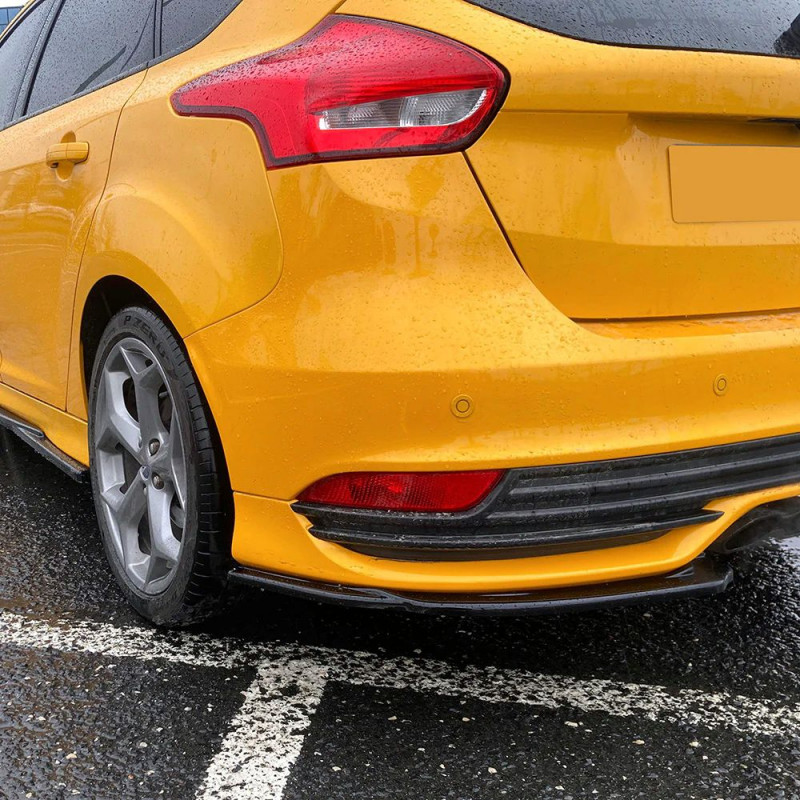 Carbonteile Tuning Diffusor Heckdiffusor Heck Ansatz Hecksplitter Flaps ABS Glanz Schwarz passend für Ford Focus ST Mk3 Facel...