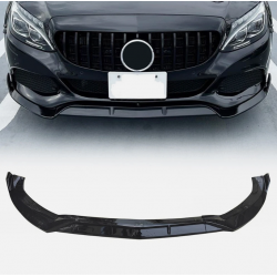 Carbonteile Tuning Frontlippe Lippe Schwert Spoiler ABS Glanz für Mercedes C-Klasse W205 S205 Limousine Kombi mit AMG Line - ...