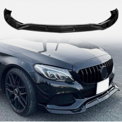 Carbonteile Tuning Frontlippe Lippe Schwert Spoiler ABS Glanz für Mercedes C-Klasse W205 S205 Limousine Kombi mit AMG Line - ...